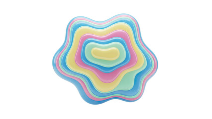 Abstract Organic Shape with Pastel Layers