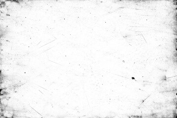 Vintage black grunge frame border with scratched paper texture isolated on transparent background