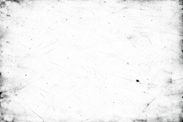 Vintage black grunge frame border with scratched paper texture isolated on transparent background