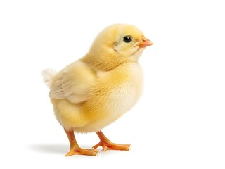 Fototapeta premium Yellow chick isolated on white background