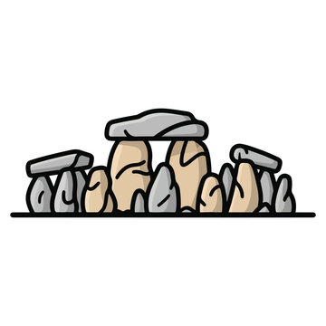 A cartoon illustration of Stonehenge (3)