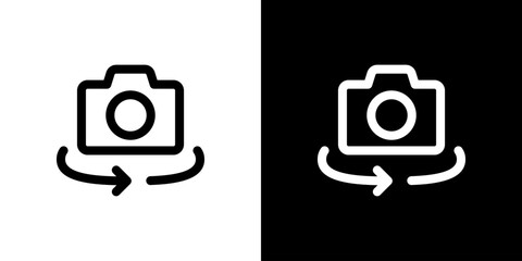 カメラ回転・インカメラのアイコン（ベクター） © hamo