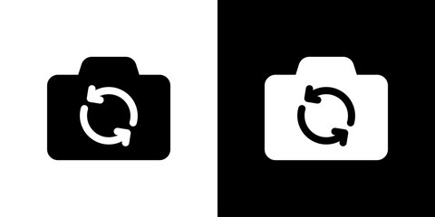 カメラ回転・カメラ更新のアイコン（ベクター） © hamo