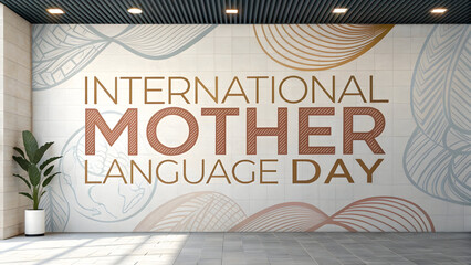 International Mother Language Day celebration wall mural