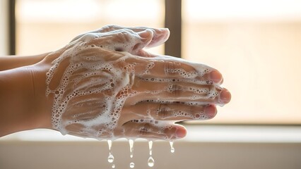 Washing Hands with Soap and Water.