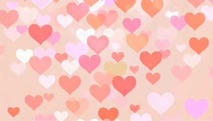 Soft focus abstract valentine heart background with subtle bokeh effects, perfect for love and romance themes