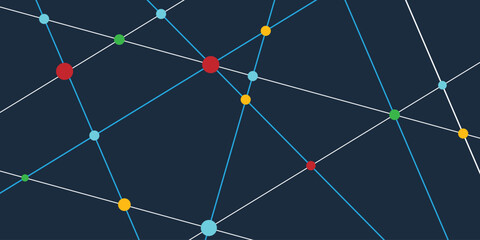 Abstract line connection pattern background. Technology background. Banner coordinates