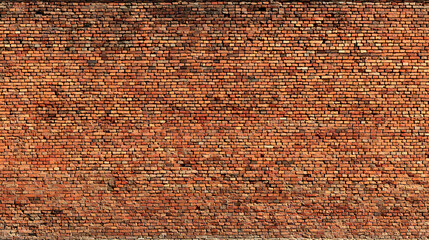 Seamless pattern of an old red brick wall texture