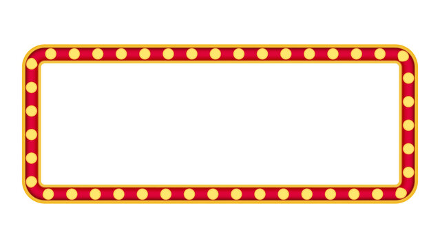 Marquee frames with red border