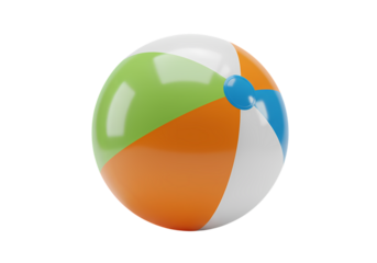 Vibrant beach ball ready for summer fun and games