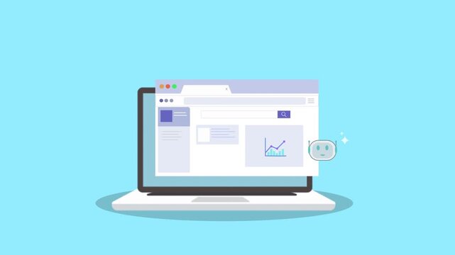 Modern Laptop Displaying Analytics Dashboard with Charts and Graphs.