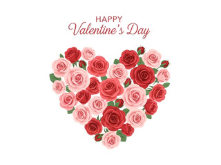 Heart of Roses for Valentine's Day