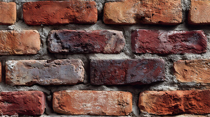 Textured Wall of Aged Red and Brown Bricks graphic