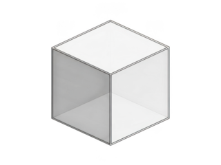 3d cube illustration isolated on transparent background