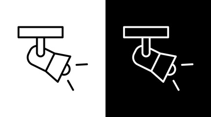 Obraz premium Spotlight White Icon Set Vector 
