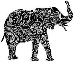 elephant with a flower