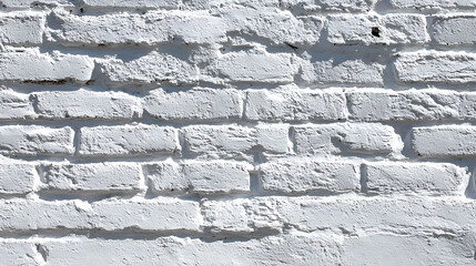 White painted brick wall with visible texture and shadows