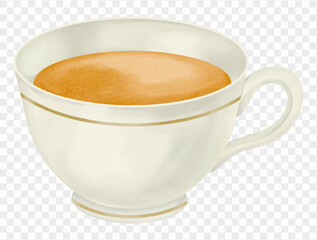 Watercolor coffee cup cozy winter drink illustration vector