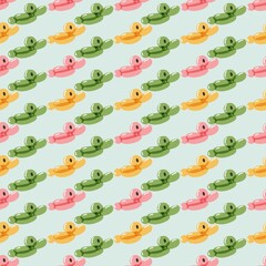 Cute balloon duck seamless pattern in pastel balloon