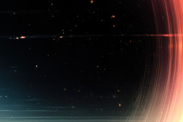 Abstract colorful scanner texture with glitch lines, gradient light leaks, and retro distortion effects.