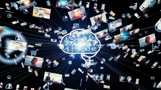 AI(artificial intelligence) and video data concept