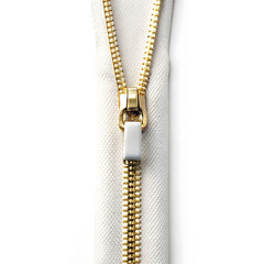 zip on isolated white background