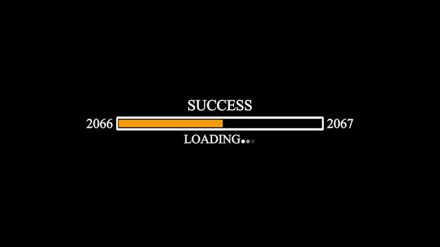 New year 2066 to 2067 progress bar loading, Progress Business Concept ,growth strategy, business planning ,alongside a success loading bar.Loading bar from 2066 to 2067 new year transfer animation .