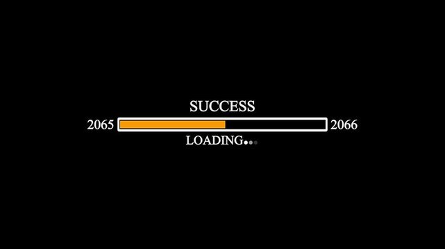 New year 2065 to 2066 progress bar loading, Progress Business Concept ,growth strategy, business planning ,alongside a success loading bar.Loading bar from 2065 to 2066 new year transfer animation .