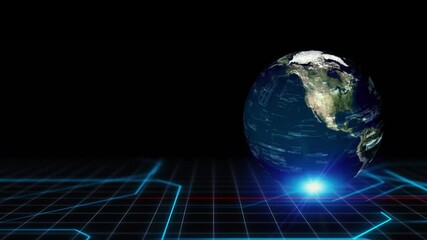 Cyberspace and global network concept - Powered by Adobe