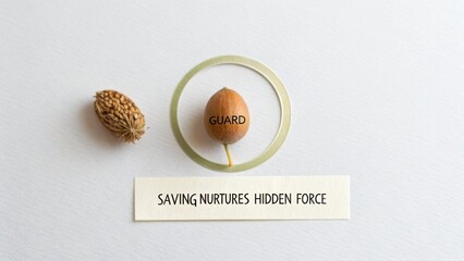 Unique Creative Concept of Seed with Guarded Message Symbolizing Growth and Nurturing Potential for Nature Theme