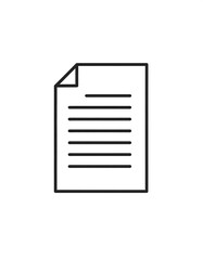 A simple line drawing of a sheet of paper with lines