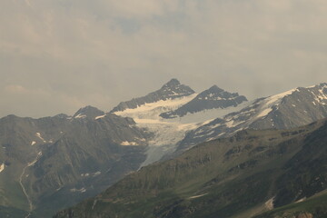 Fototapeta premium Mountain landscape of the North Caucasus mountains near Mount Elbrus on a sunny summer day