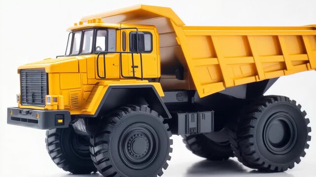 Detailed model of a yellow dump truck showcasing design and craftsmanship, suitable for collectors and enthusiasts
