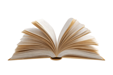 The book is open to a page with a large word "open" written in the middle. The book is lying on a white background, and the word "open" is written in bold letters, png