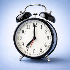 Clock Face Icon: A classic alarm clock, its hands poised near the hour of 7 o'clock, symbolizes the passage of time and the importance of punctuality.