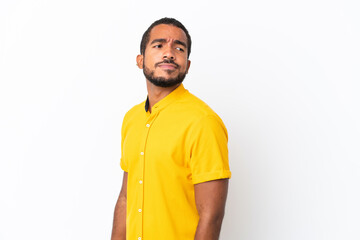 Fototapeta premium Young Ecuadorian man isolated on white background . Portrait