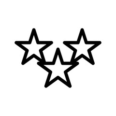 Obraz premium Shining Stars icon set for ratings, achievements, favorites and decorative UI elements