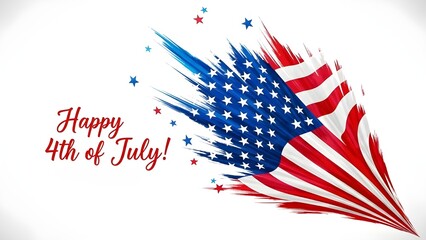 Vibrant 4th of july celebration with american flag design