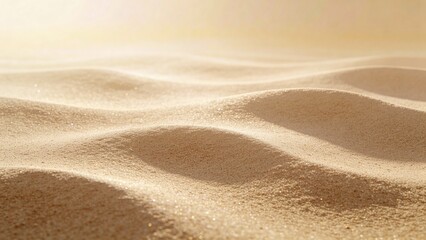 Smooth sand dunes under soft sunlight in a desert landscape  