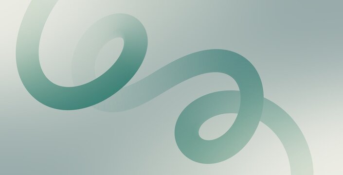 Cool tone green and gray 3D liquid gradient futuristic dynamic muted abstract background wave swirl, looping path