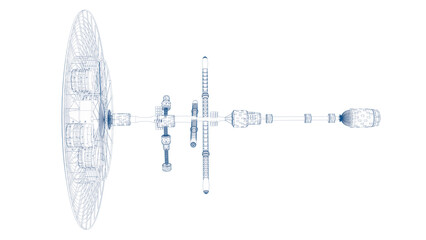 3D Sketch of a scientific spacecraft
