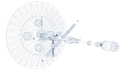 3D Sketch of a scientific spacecraft