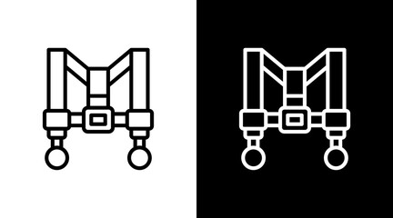 Harness  White Icon Set Design