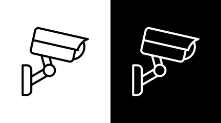 Security Camera  White Icon Set Design