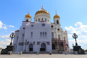 Obraz premium Cathedral of Christ the Saviour in Moscow, Russia is one of the city's most iconic landmarks
