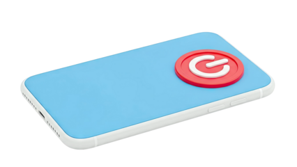 Smartphone with Power Button Icon