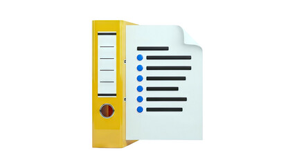 Yellow Binder with Checklist