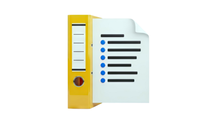 Yellow Binder with Checklist