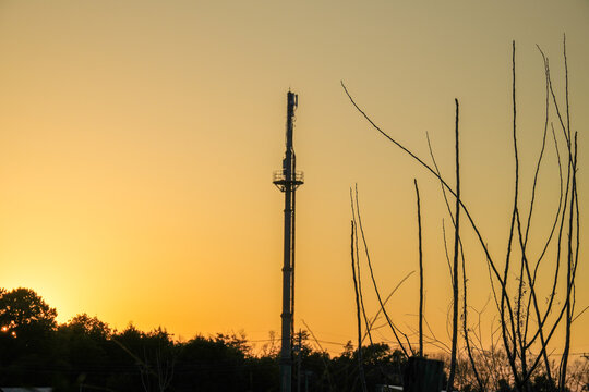 夕暮れの塔