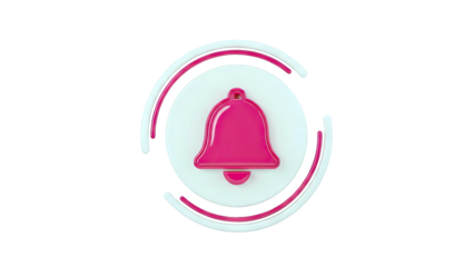 Pink Bell Notification Icon